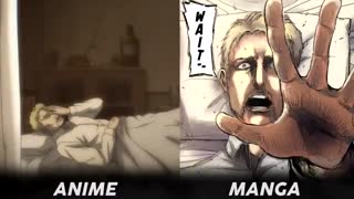 مقایسه صحنههای مانگا و انیمه Attack on Titan: The Final Season
