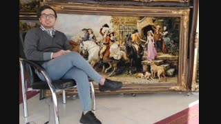 تابلوفرش دستباف بدرقه عروس