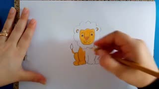 آموزش نقاشی شیر به کودکان