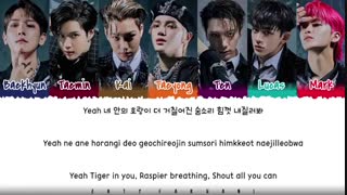 لیریک آهنگ tiger inside از super m