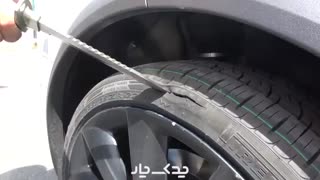 تست پارگی لاستیک تسلا