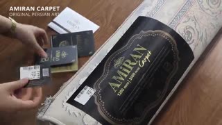 نحوه بسته بندی فرش ماشینی و ضمانت نامه ثبتی محصولات فرش امیران | خرید اینترنتی  فرش ماشینی کاشان