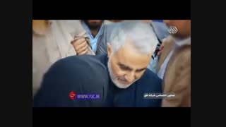حاج قاسم در میان مردم ... یکسال گذشت مالک کجایی ؟ (کپشن)
