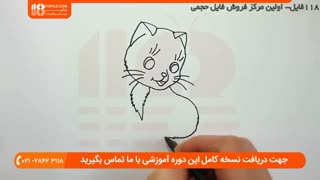 آموزش کشیدن طرح گربه به کودکان زیر 7 سال