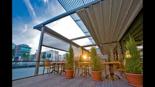 سقف تمام برقی کافی شاپ-سایبان کنترلی کافه رستوران-سقف انومات روفگاردن-سایبان متحرک باغ رستوران/09380039293