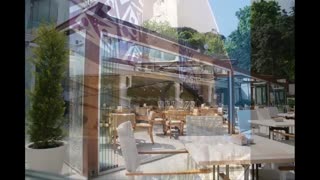 حقانی 09380039391-زیباترین سقف برقی کافه رستوران ایتالیایی- فروش سقف برقی باغ رستوران- سقف جمع شونده روفگاردن تالار