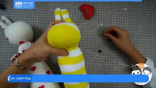 آموزش دوخت عروسک خرگوش با جوراب ساق بلند