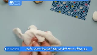 آموزش دوخت عروسک پولیشی خرگوش با پارچه پشمی