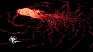 فوران گدازه جذاب با نام «چشمه گنبد»در آتشفشان Kilauea در هاوایی