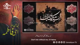 بی من مرو ای فاطمه - میثم مطیعی | مترجمة للعربیة | English Urdu Subtitles
