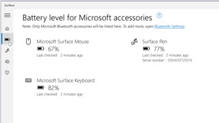 چک کردن سطح باتری قلم سرفیس