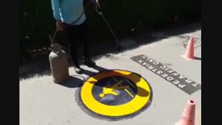 اجرای رنگ ترافیکی (رنگ کف خیابان)