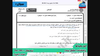 ویدیو حل تشریحی سوالات امتحان حقوق بیمه