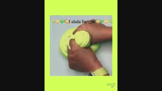 اسلایم لیمویی ب رنگ سبز قوری| امیزینگ تویز