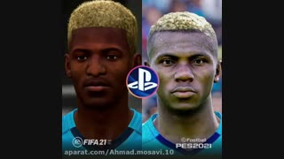 فیس بازیکنان در بازی Pes2021 و Fifa2021