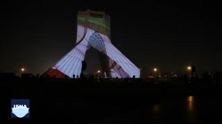 ویدئومپینگ خوشنویسی راه ابریشم در برج آزادی