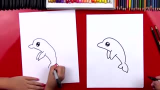 آموزش نقاشی دلفین_نقاشی برای کودکان