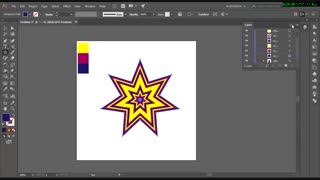 آموزش طراحی ستاره لایه لایه در Illustrator