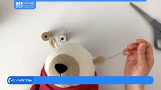 آموزش دوخت چشم مهره ای برای عروسک پولیشی