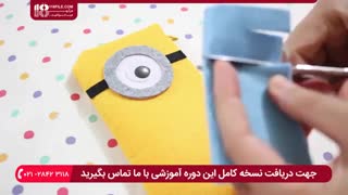 آموزش دوخت جامدادی نمدی طرح مینیون