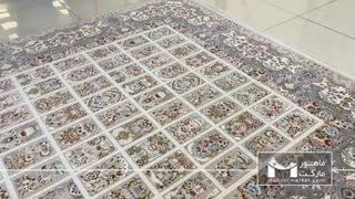 فرش پرفروش عروس ، از نمونه فرش های 1200 شانه گل برجسته