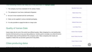 Buy Iranian Dates Crystal Dates
