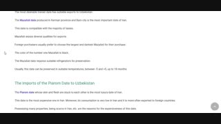 Import Dates to Uzbekistan Crystal Dates