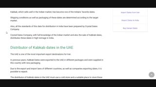 Kabkab Dates Distributor Crystal Dates