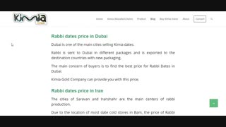 Rabbi Dates Price Kimia Dates