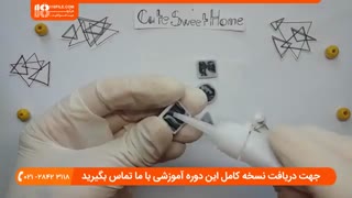 زیورآلات خمیری _  آموزش گوشواره رزینی طرح سنگ گرانیتی
