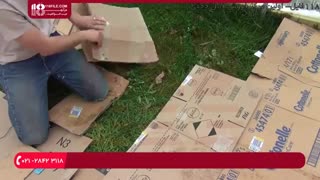 احداث  گلخانه _ اجرای کفپوش کارتونی برای گلخانه