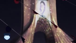 ویدئومپینگ و نورافشانی در برج آزادی به مناسبت دهه فجر