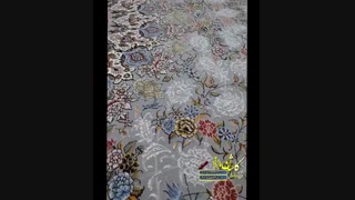 فرش کاشان 1500 شانه نقشه طاووس نقره ای