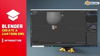 معرفی آموزش ایجاد جغد کارتونی در Blender