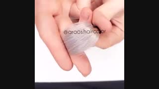 ویدیو ترکیب رنگ مو خاکستری نقره ای