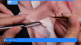لیفت و لمینت مژه _ آموزش اکستنشن گوشه داخلی چشم