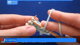 آموزش بافتنی مبتدی _ بافت مرواریدی با دو میل