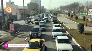 تصویر هوایی از راهپیمایی خودرویی 22 بهمن