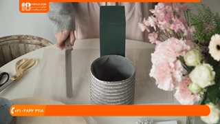 آموزش گل آرایی _ آموزش گل آرایی داخل باکس استوانه