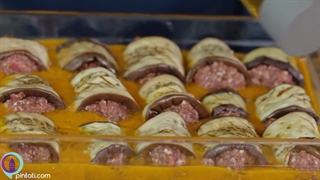 طرز تهیه کوفته بادمجان (رول بادمجان) | آموزش آشپزی با پین تاتی