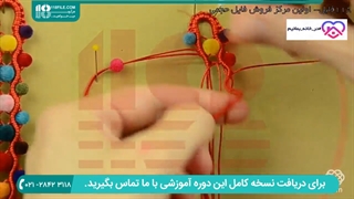 بافت دستبندمکرومه _ آموزش ساخت دستبند مکرومه مهره ای طرح موج و حباب