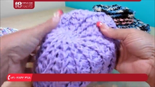 آموزش بافت کلاه و شال گردن _ کلاه بافتنی برای بزرگسالان