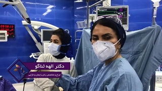 لاپاراسکوپی کیست درمویید ۱۰ سانتی