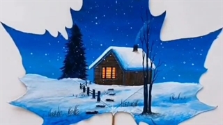 نقاشی روی برگ