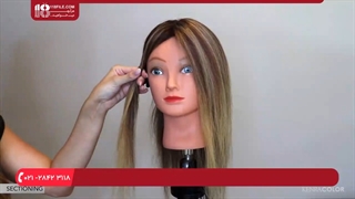 تقسیم بندی مو ها برای شروع رنگ کردن