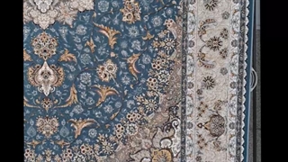 فرش 1200 شانه ابی اطلسی طرح محیا