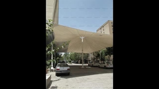 سقف پارکینگ خودرو- سایبان هلالی ماشین-پوشش سقف پارکینگ- سایبان پارکینگ محوطه