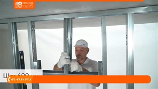 نحوه اتصال صفحات گچی ( کناف ) بر روی پانل های فلزی