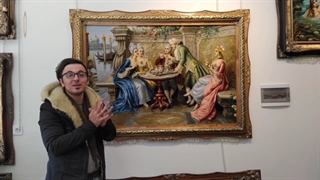 تابلوفرش دستباف عصرانه ونیز _ تابلو فرش ابری سردرود