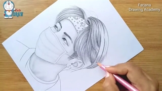 نقاشی یکی از اعضای بی تی اس